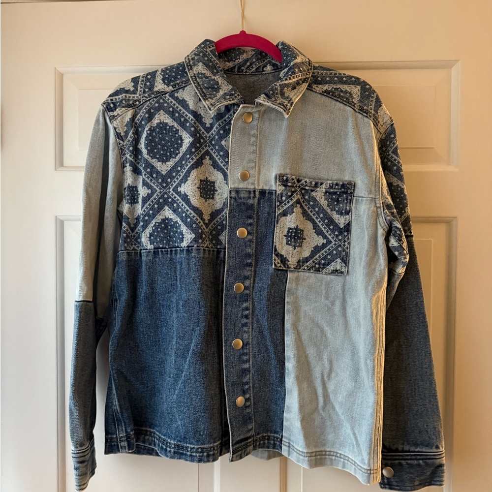 Patchwork Denim Jacket - image 1